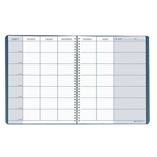 Teachers Planner, Blue, 8-1-2" x 11", Pack of 2