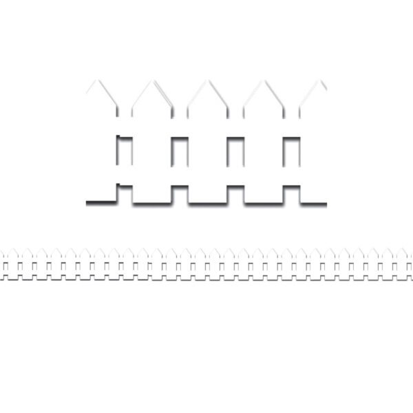 White Fence Border, 12 Strips-36 Feet Per Pack, 6 Packs