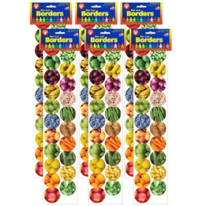 Fruits And Veggies Border, 36 Feet Per Pack, 6 Packs