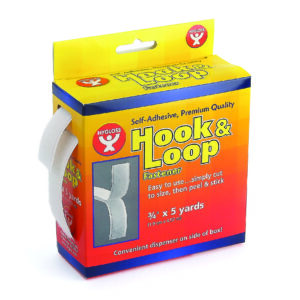 Self-Adhesive Hook & Loop Fastener Roll, 3-4" x 5 yds.