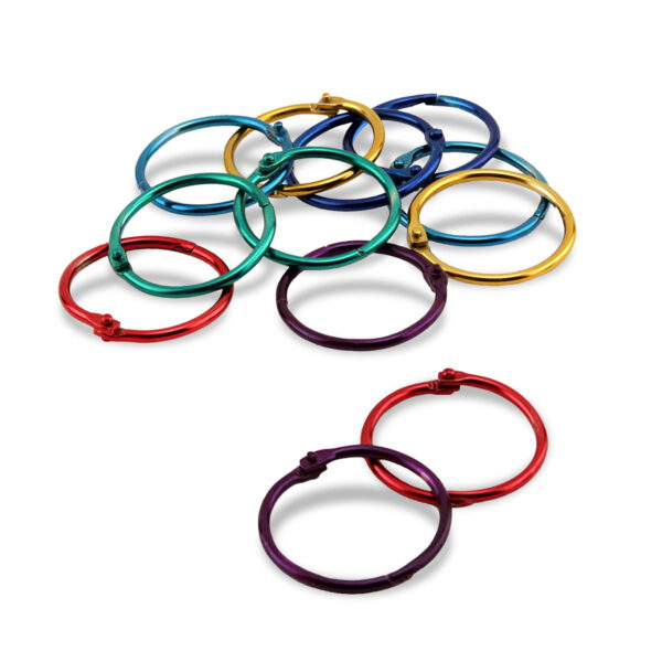 Book Rings, 1-1-2 Inch, 50 Per Pack, 2 Packs