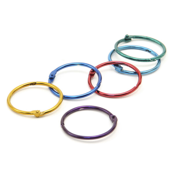 Book Rings, 1-1-2 Inch, 50 Per Pack, 2 Packs