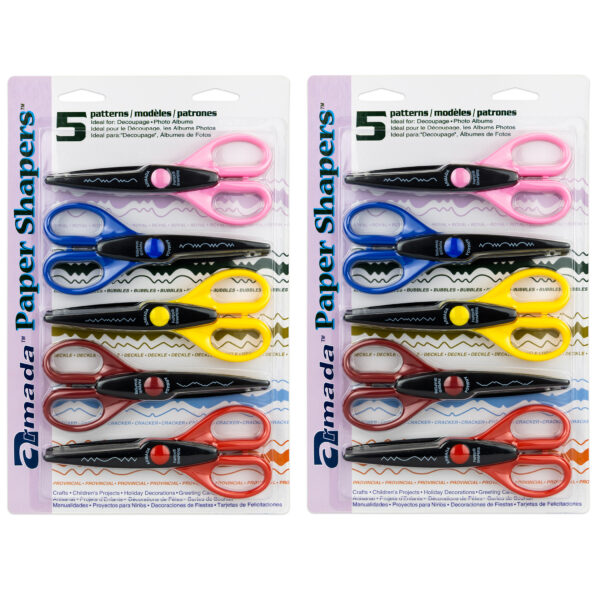 Paper Shapers Decorative Scissors Set 2, 5 Per Set, 2 Sets