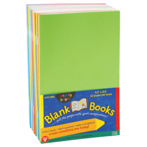 Blank Paperback Books, 5.5" x 8.5", Assorted Colors, Pack of 10