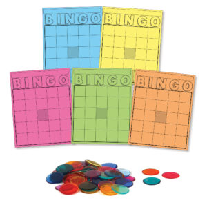 Bingo Cards & Chips Set, 1000 Chips, 50 Cards