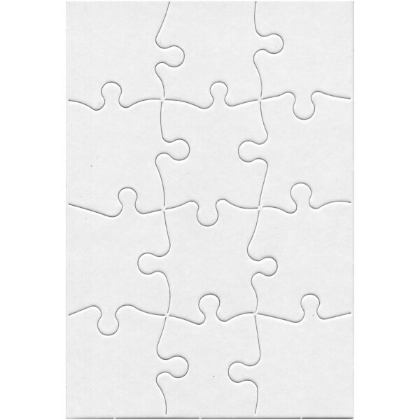 Compoz-A-Puzzle, 5 1-2" x 8" Rectangle, 12-Piece, Pack of 24