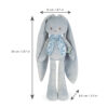 Lapinoo Doll Rabbit, Medium, Blue