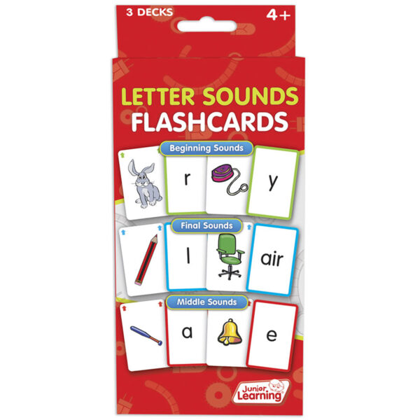 Letter Sound Flashcards, 3 Sets Per Pack, 3 Packs