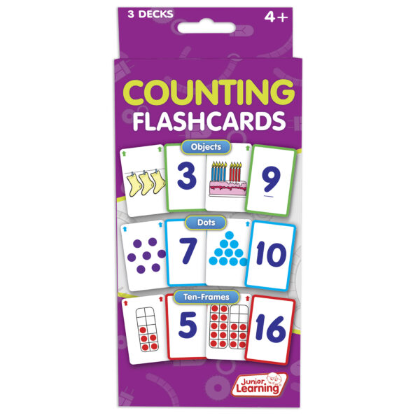 Counting Flashcards, 3 Sets Per Pack, 3 Packs