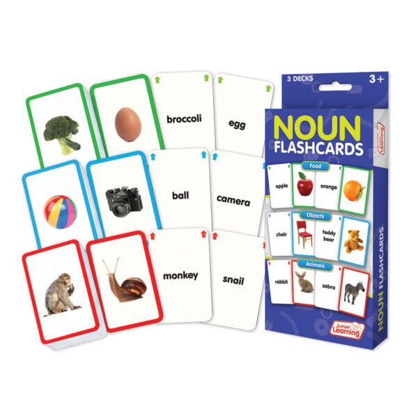 Nouns Flashcards, 3 Decks Per Pack, 3 Packs