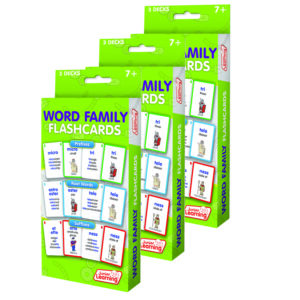 Word Families Flash Cards, 3 Decks Per Pack, 3 Packs