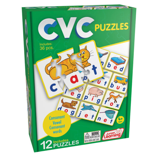 CVC Puzzles, 12 Per Set, 3 Sets