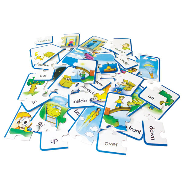 Preposition Puzzles, 12 Per Set, 3 Sets