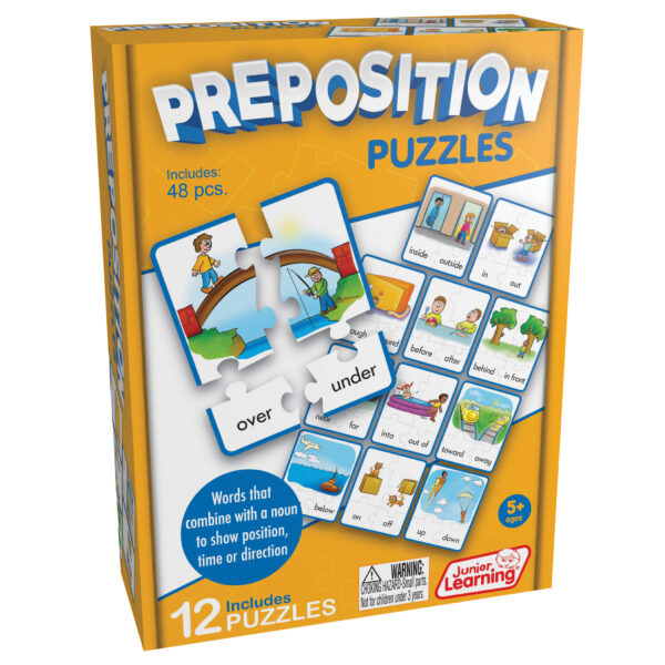 Preposition Puzzles, 12 Per Set, 3 Sets