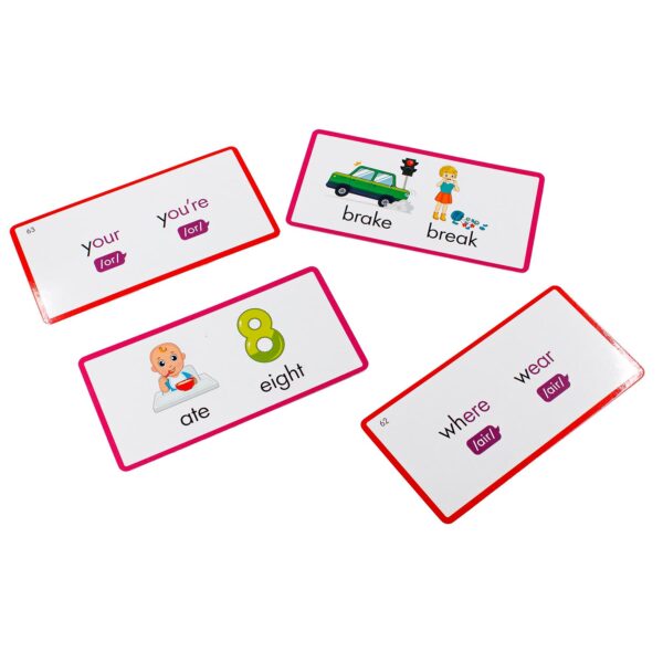 Rainbow Phonics Homophones Cards