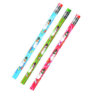 Decorated Pencils, Assorted Holiday Snowmen, 12 Per Pack, 12 Packs