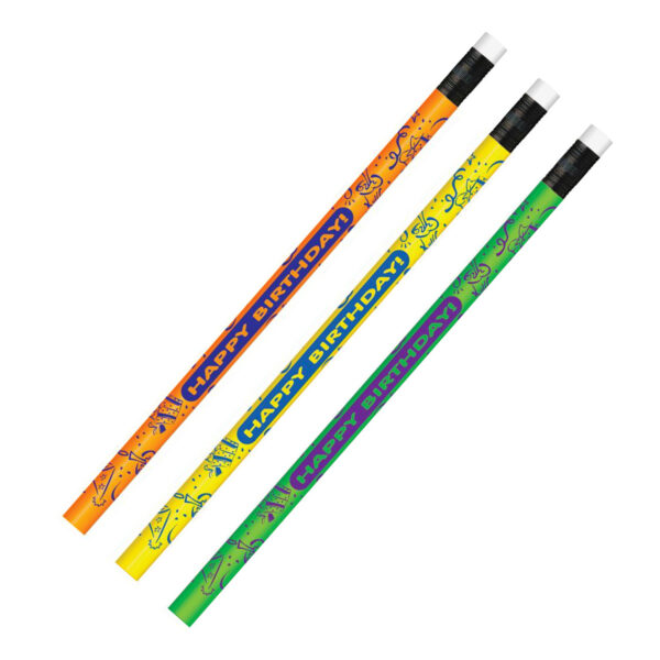 Neon Happy Birthday Pencil, Pack of 144