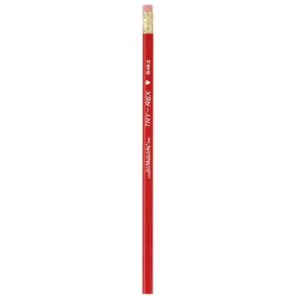 Try Rex Pencil, Regular With Eraser, 12 Per Pack, 12 Packs