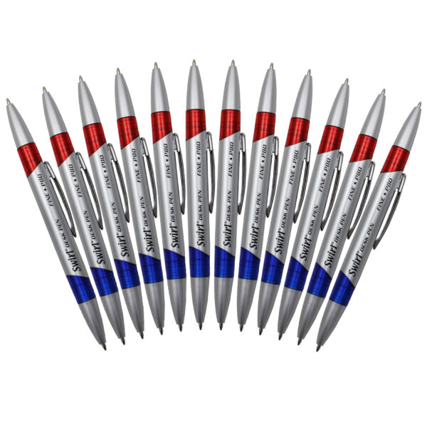 Swirl Ink Pens, Red-Blue Combo, 12 Per Pack, 2 Packs