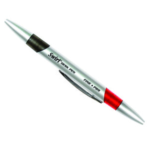 Swirl Ink Pens, Red-Black Combo, 12 Per Pack, 2 Packs