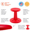 Kids Wobble Chair 14", Red