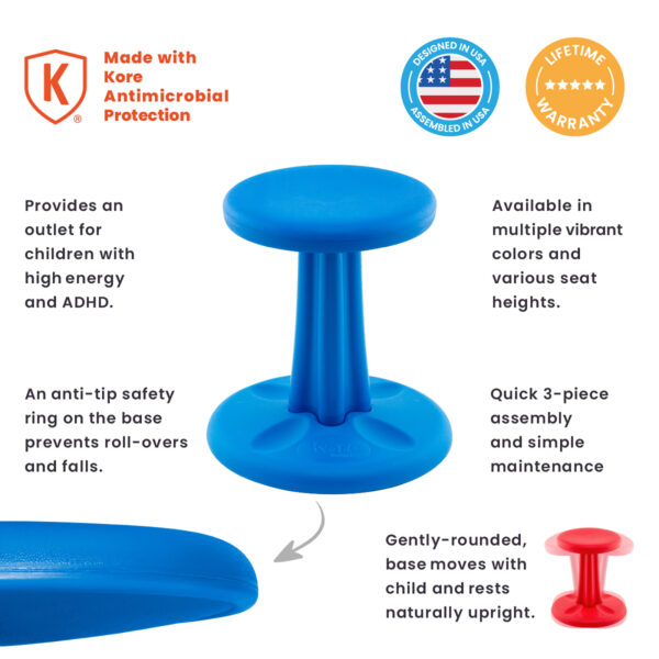 Kids Wobble Chair 14", Blue