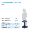 Kids Wobble Chair 14", Dark Blue