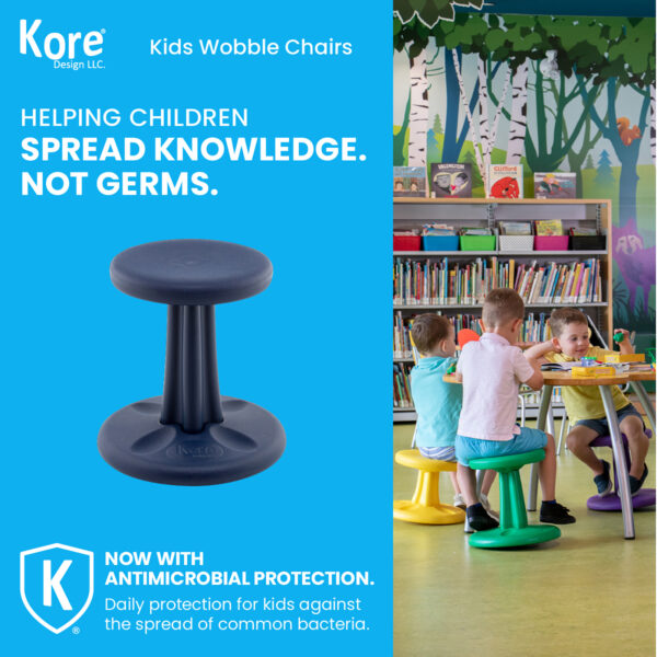 Kids Wobble Chair 14", Dark Blue