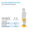 Kids Adjustable Standard Wobble Chair 14-19", Yellow