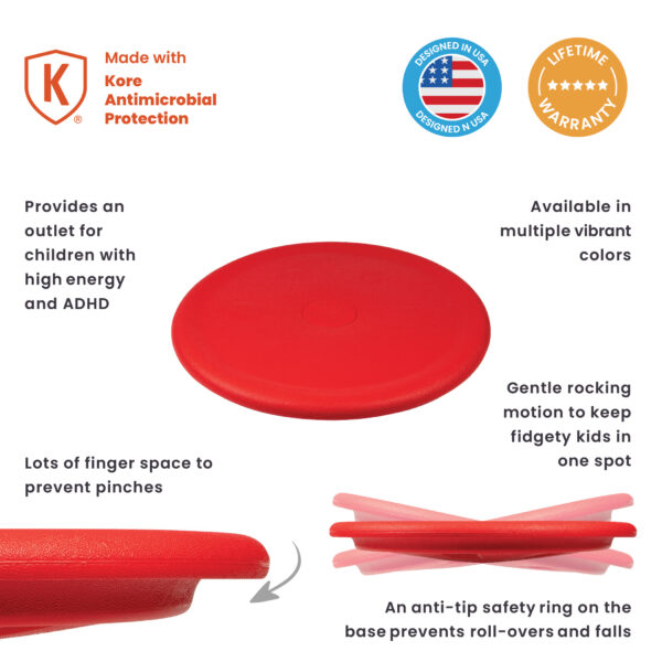 Floor Wobbler Sitting Disc-Balance Disc, Red