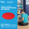 Floor Wobbler Sitting Disc-Balance Disc, Red