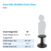 Kids Wobble Chair 14", Black