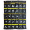 Hanging Cell Phone Pocket Storage Classroom Organizer, 30-Pockets, Black-Yellow