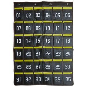 Hanging Cell Phone Pocket Storage Classroom Organizer, 36-Pockets, Black-Yellow