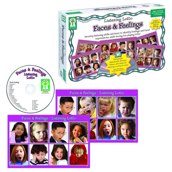 Listening Lotto: Faces and Feelings Board Game, Grade PK-1