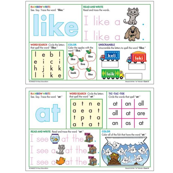 Write On-Wipe Off: Read and Write First Words Manipulative, Grade PK-2