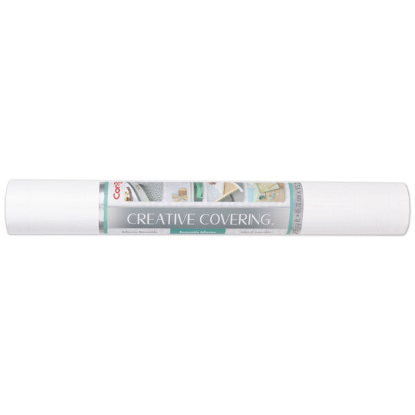 Creative Covering Adhesive Covering, White, 18" x 50 ft