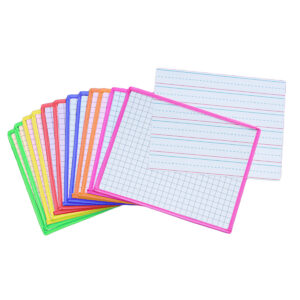 Clear Dry Erase Sleeves, Assorted Colors, 12 Per Pack