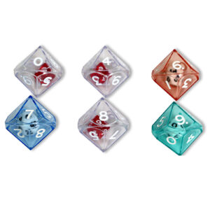 10-Sided Double Dice Set, 6 Per Pack, 3 Packs