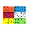 Assorted Color Spot 16mm Foam Dice, 12 Per Pack, 6 Packs