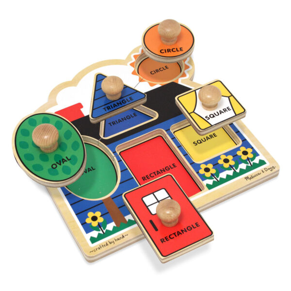 First Shapes Jumbo Knob Wooden Puzzle - 5 Pieces