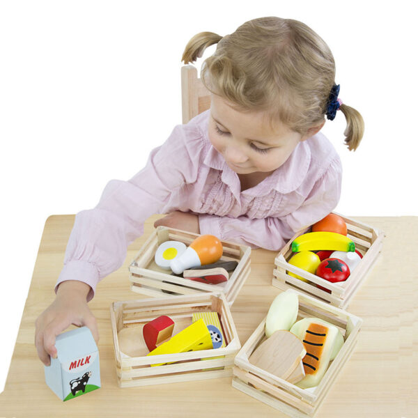 Food Groups - Wooden Play Food in Crates