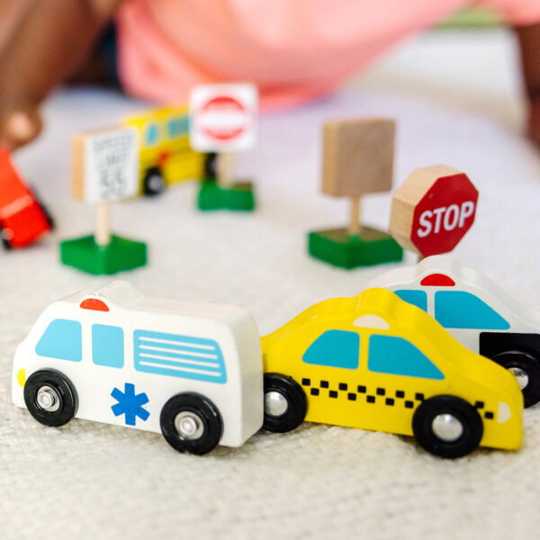 Wooden Vehicles and Traffic Signs