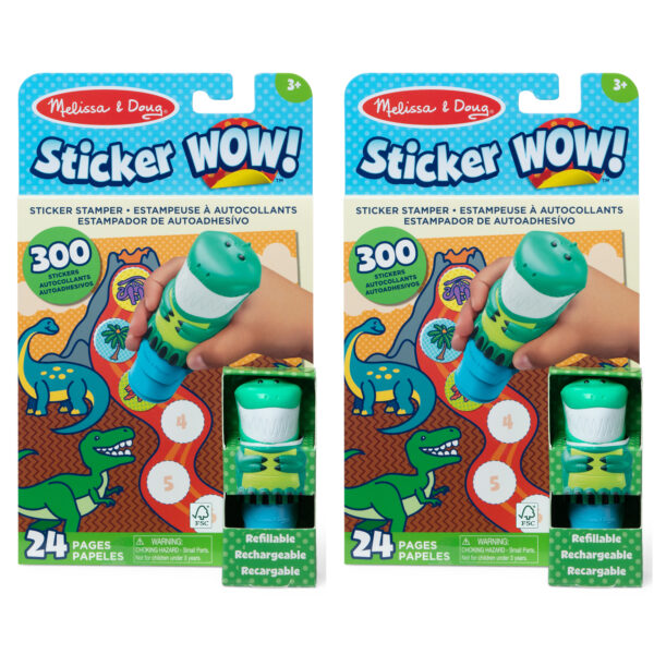 Sticker WOW! Activity Pad Set - Dinosaur, 2 Sets