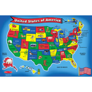 U.S.A. (United States) Map Floor Puzzle - 51 Pieces