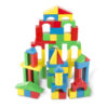 Painted Wood Blocks Set, 100 Pieces