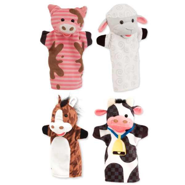 Farm Friends Hand Puppets, Set of 4