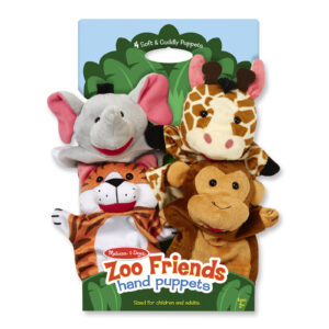 Zoo Friends Hand Puppets, Set of 4