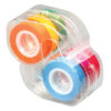 Removable Highlighter Tape, Fluorescent Colors, Pack of 6