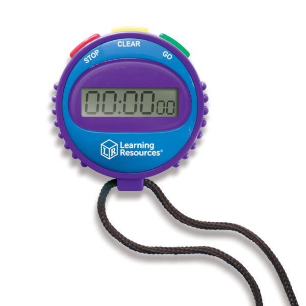 Simple Stopwatch, Red, Blue, Green, Pack of 12